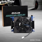 15 Row 10AN Universal Aluminum Transmission Engine Oil Cooler + 7" Cooling Fan New. Price: $62.88.