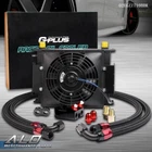 Universal 25 Row 10AN Aluminum Engine Transmission Oil Cooler Kit +7" Black Fan New. Price: $111.94.