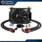 Fit For Universal Transmission Oil Cooler Filter Kit & 7" Fan 30 Row AN10 Engine New. Price: $142.10.
