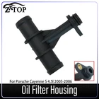 For 94810636102 Porsche Cayenne 4.5L 2003-2006 Oil Filter Housing Cooling New. Price: $16.29.