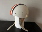 Vintage D-10 Leather White & Orange Helmet 1968 A.m.a. Approved Snell Used. Price: $99.99.
