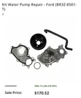 Motorcraft Oem Engine Water Pump 3 Bolt Pulley Flange Ford PW-575. Price: $125.00.