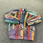Vintage Michaele Vollbracht Jacket Womens Small Multicolor Pvc Striped Rain Pre-owned. Price: $59.49.