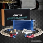 Universal 10 Row Transmission Engine Oil Cooler Filter Adapter Hose Kit Silver New. Price: $92.72.