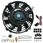 7" Electric Radiator Slim Pull Fan W/ Mount + Thermostat Wiring Switch Relay Kit New. Price: $40.77.