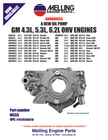 Melling M555 New Oil Pump With Solenoid For 2014 - 2020 Chevy 4.3 5.3 6.2 Engine. Price: $266.89.