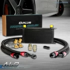 Universal 19 Row AN10 Thermostat Adaptor Engine Oil Cooler Kit & Black Lines New. Price: $119.47.