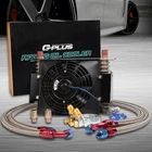 Universal 15 Row 10AN Engine Transmission Oil Cooler With 7" Electoric Fan Kit New. Price: $122.48.