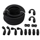 Lokocar 6AN 8AN 10AN Fuel Line Kit Nylon Braided Hose Fitting Cpe 20FT Black New. Price: $85.99.