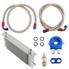 Engine Oil Cooler 19 Row AN10 Universal W/ 56" 62" Braided Hoses New. Price: $169.52.