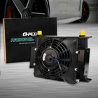 28 Row 10AN Universal Aluminum Engine Oil Cooler + 7" Fixed Cooling Fan New. Price: $107.44.