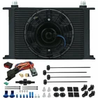 25 Row Engine Transmission Oil Cooler Fan 6AN In-line 180'F Thermostat Wire Kit New. Price: $129.95.
