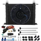 15 Row Trans-mission Oil Cooler Fan 10AN Hose Adapter 180F Thermostat Sensor Kit New. Price: $119.95.