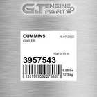 3957543 Cooler Fits Cummins (new Aftermarket). Price: $83.16.
