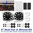 8'' Transmission Cooler Dual Fan & Shroud Kit For Tru-cool 40K Derale Huron New. Price: $114.94.