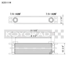 Koyo XC351111W Universal Row Competition Oil Cooler Black New. Price: $375.47.
