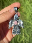 Pink Conch Thunderbird Pendant Handcrafted Sterling Silver 925 B445 New. Price: $45.00.
