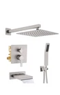 Simian YJ-01-BN High Pressure Bathtub Shower 3 Function System Brushed Metal Open. Price: $99.00.