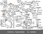 Genuine Oe Coolant Pants, 1626425030 For Toyota 16264-25030 Neu. Price: $14.54.