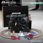 New Universal 15 Row 10AN Transmission Engine Oil Cooler + 7" Cooling Fan. Price: $108.05.