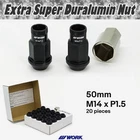 Work 20PCS Duralumin Lock Nut Set 21HEX M14X1.5 Black Genuine Parts New. Price: $232.90.