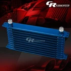 11-ROW 10AN Full Aluminum Universal Engine/transmission Racing Oil Cooler Blue New. Price: $35.95.