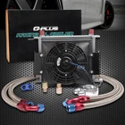 Universal 30 Row Fit For Engine Transmission Oil Cooler Kit + 7" Electric Fan New. Price: $177.08.
