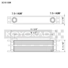 Koyo XC191106W Oil Coolers Row; 11.25" 5.75" 2"; 0.50 Qt.; 16 Fl.oz. New. Price: $213.42.
